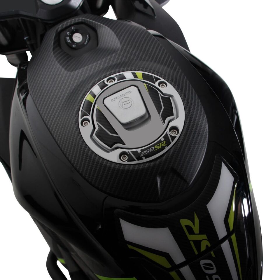 GP Kompozit CF Moto 250 SR 2020-2025 Uyumlu Tank Pad Seti Turkuaz