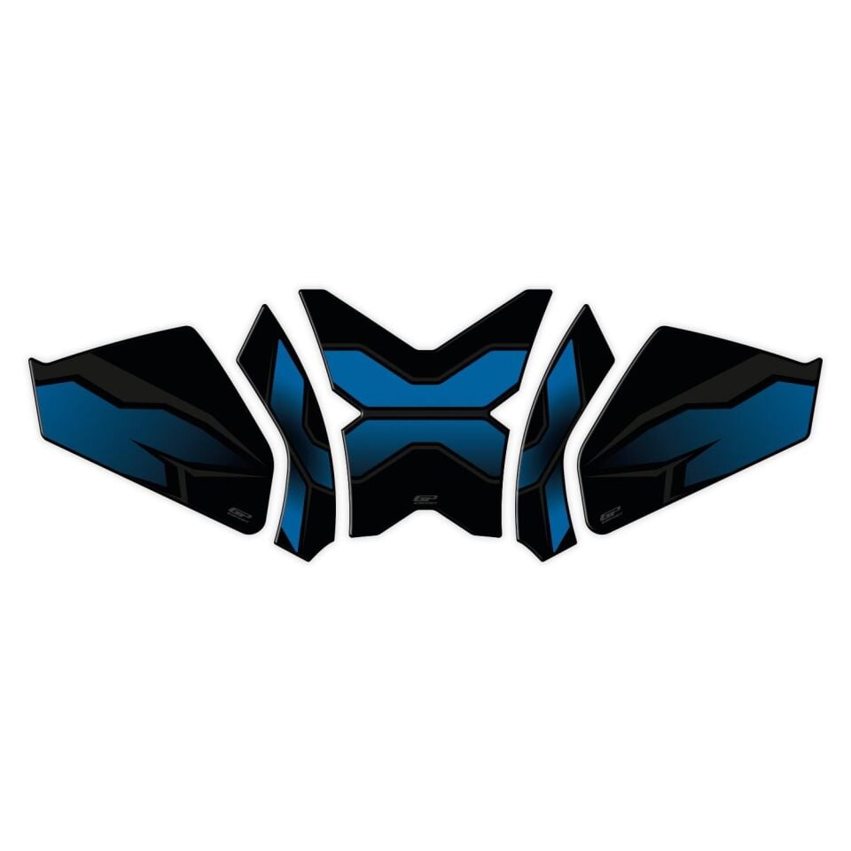 GP Kompozit CF Moto 250 CL-X 2022-2026 Uyumlu Tank Pad Seti Mavi