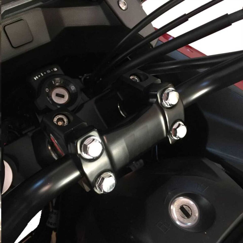 GP Kompozit Honda NC 700 X-S / NC 750 X-S 2012-2025 Uyumlu Gidon Yükseltme Siyah