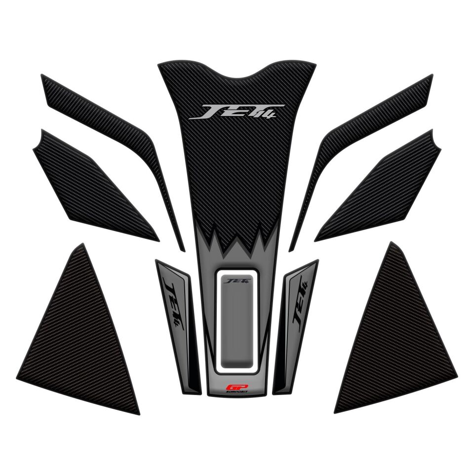 GP Kompozit SYM Jet 14 2017-2024 Uyumlu Tank Pad Seti Gri