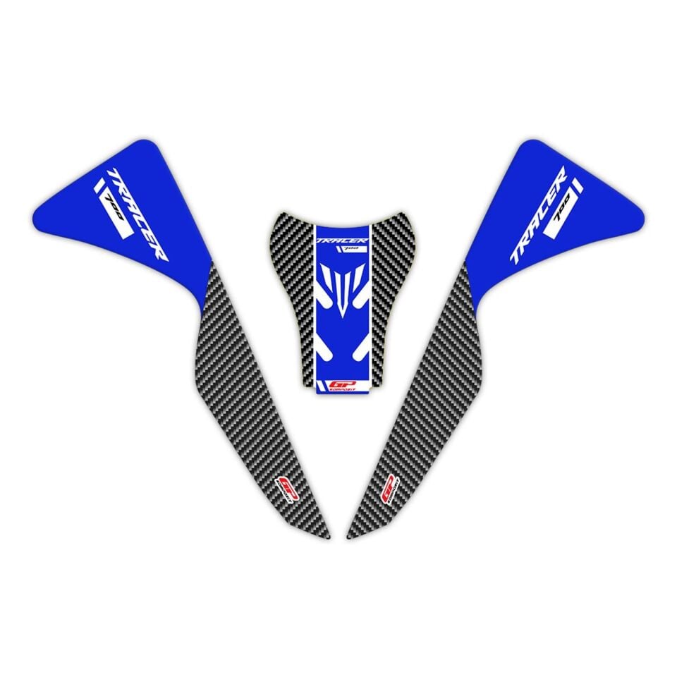 GP Kompozit Yamaha MT-07 Tracer 2020-2024 Uyumlu Tank Pad Seti Mavi