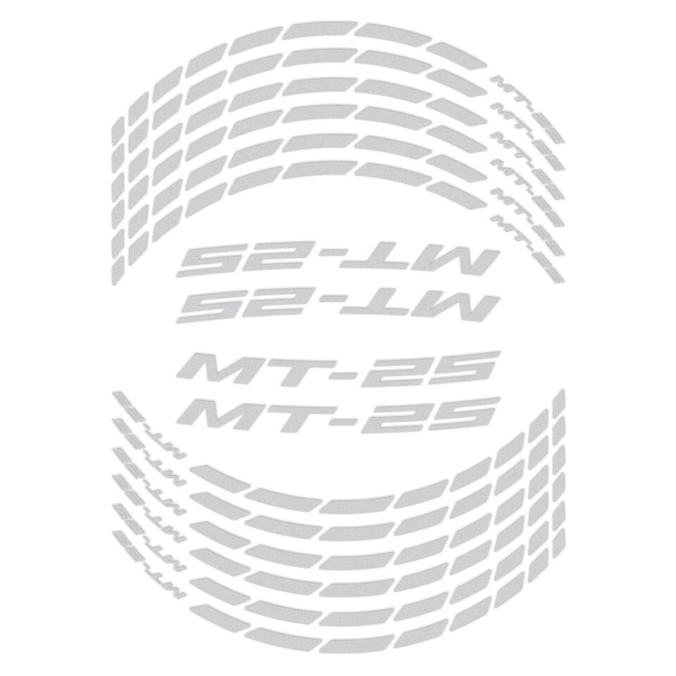 GP Kompozit Yamaha MT-25 2015-2026 Uyumlu Jant Şeridi Reflektif Gri