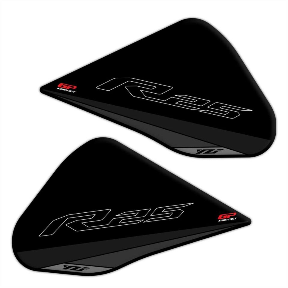 GP Kompozit Yamaha R25 2015-2018 Uyumlu Tank Pad Seti Siyah